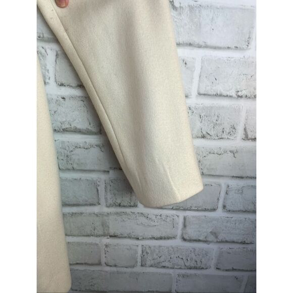 J. Crew Wool Coat Cream Color Double Breasted Size 4 - Picture 6 of 9